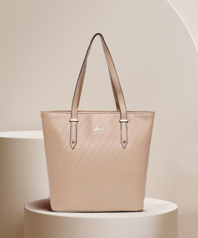 Buy LAVIE Women Beige Tote BEIGE Online Best Price in India