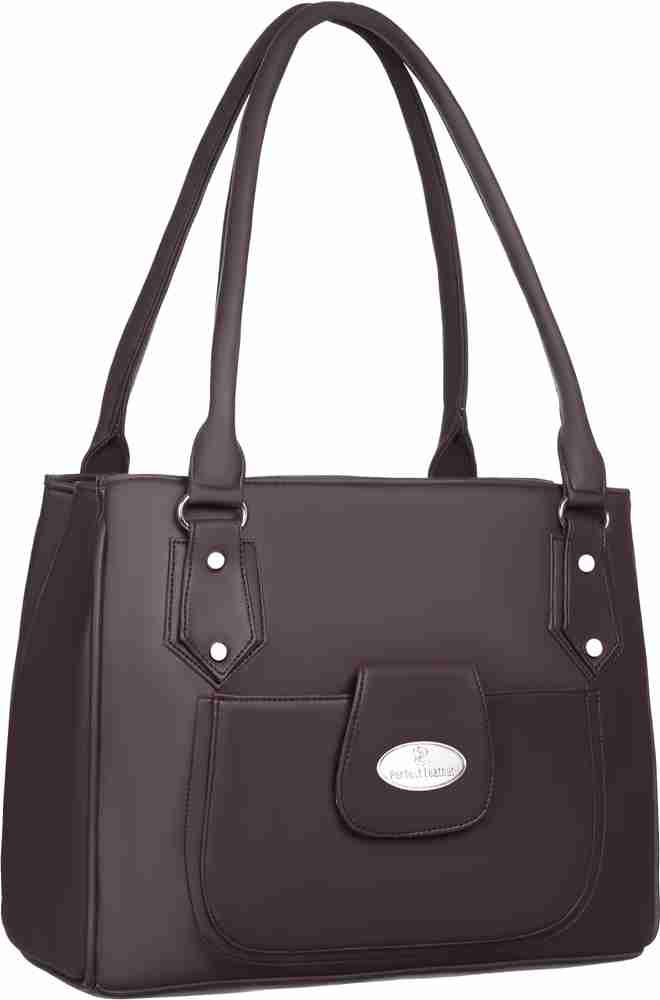 Buy perfect leather Women Brown Shoulder Bag Brown Online Best