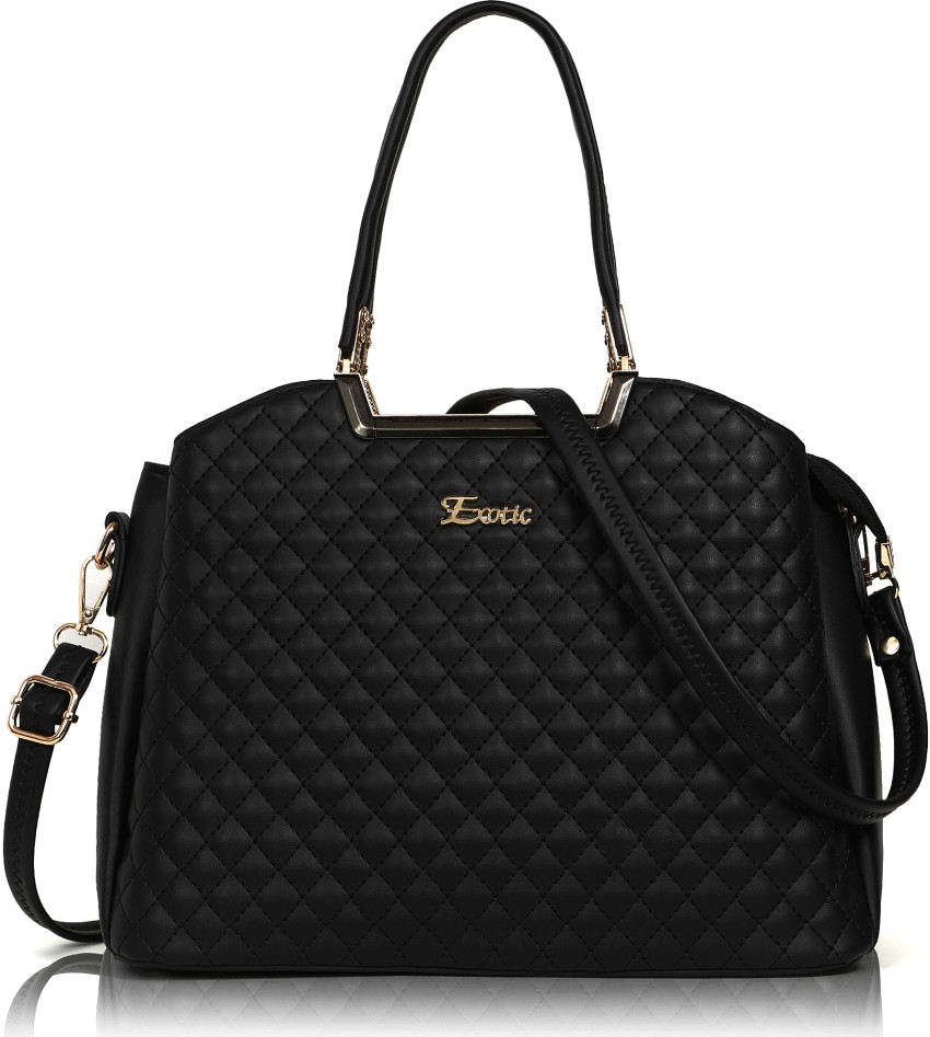 Buy Exotic Women Black Hand held Bag Black Online Best Price in