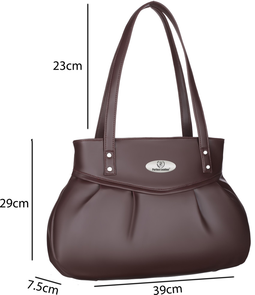 Buy perfect leather Women Brown Shoulder Bag Brown Online Best Price in India Flipkart