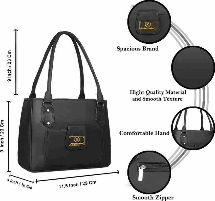 Buy perfect leather Women Black Shoulder Bag Black Online Best Price in India Flipkart