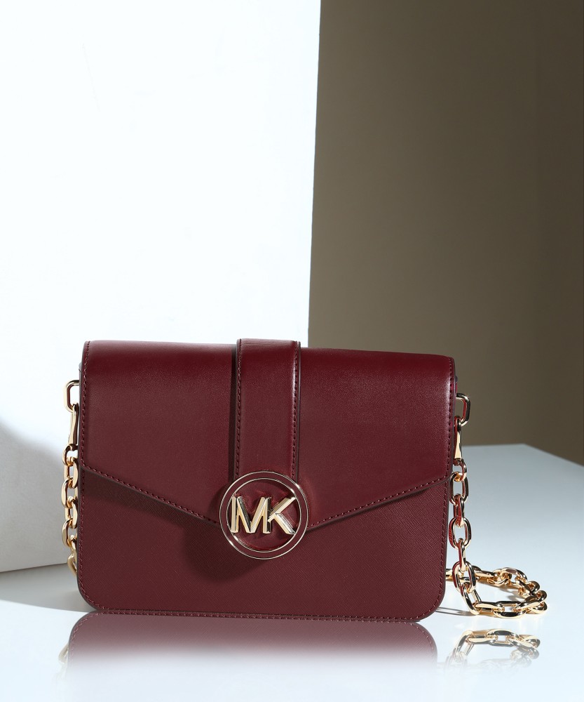 Burgundy michael kors hand+shoulder bag store