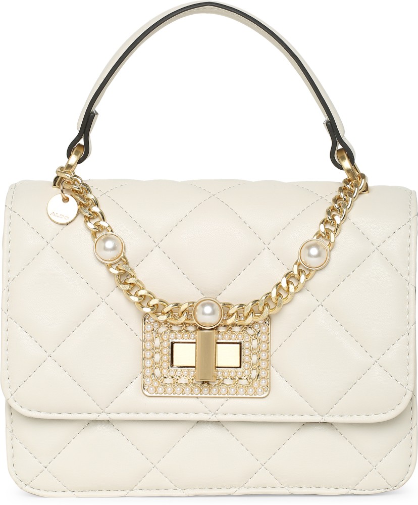 Buy ALDO Women Beige Handbag white Online @ Best Price in India