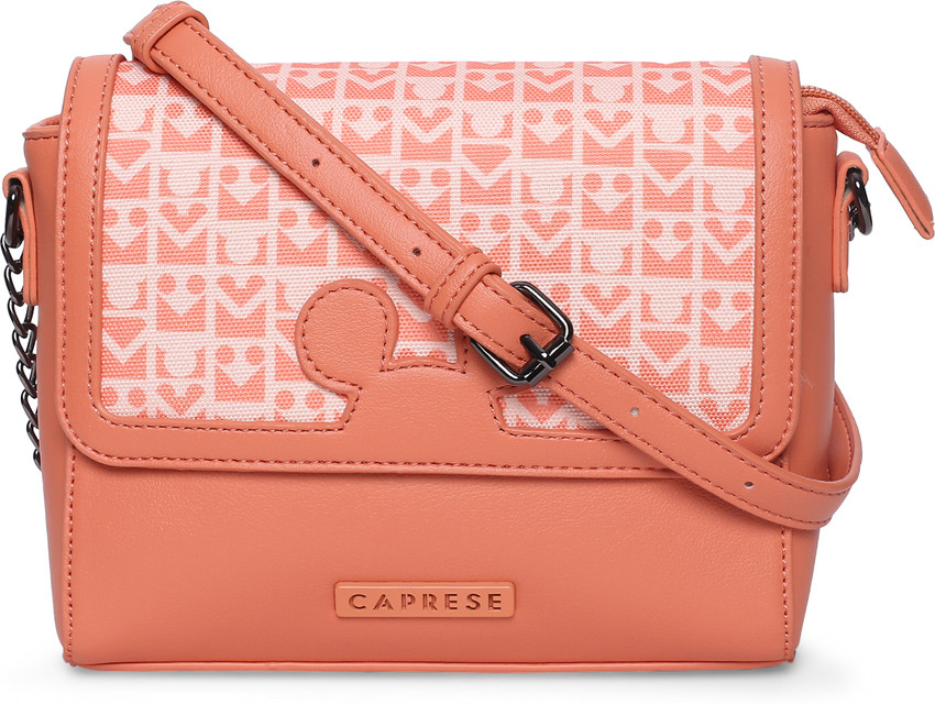 Buy Caprese Women Orange Sling Bag Coral Online Best Price in
