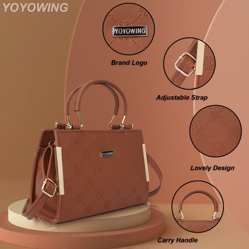 Yoyowing Women Brown Handbag