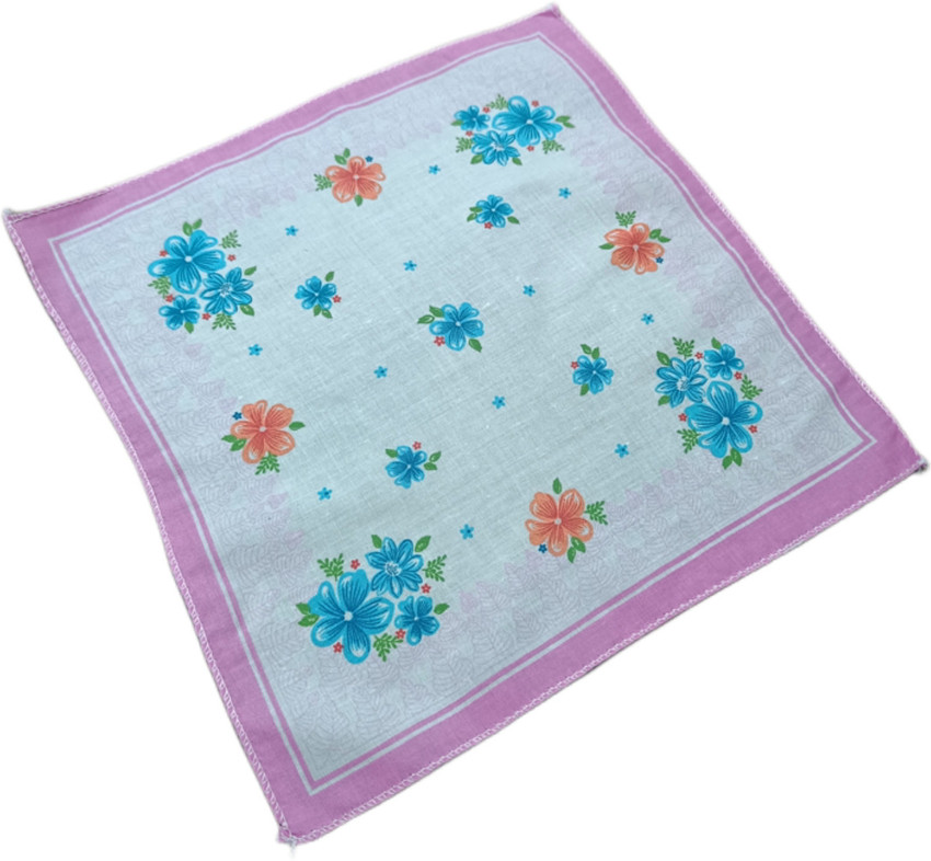 Tixy Women s Ladies Pure Cotton Floral Pattern Hanky s Size