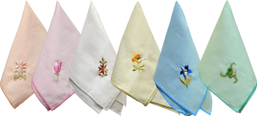 Williwr Womens Handekerchief Hanky Embroidered Flower Design Multicolor Handkerchief Buy Williwr Womens Handekerchief Hanky Embroidered Flower Design Multicolor Handkerchief Online at Best Prices in I...