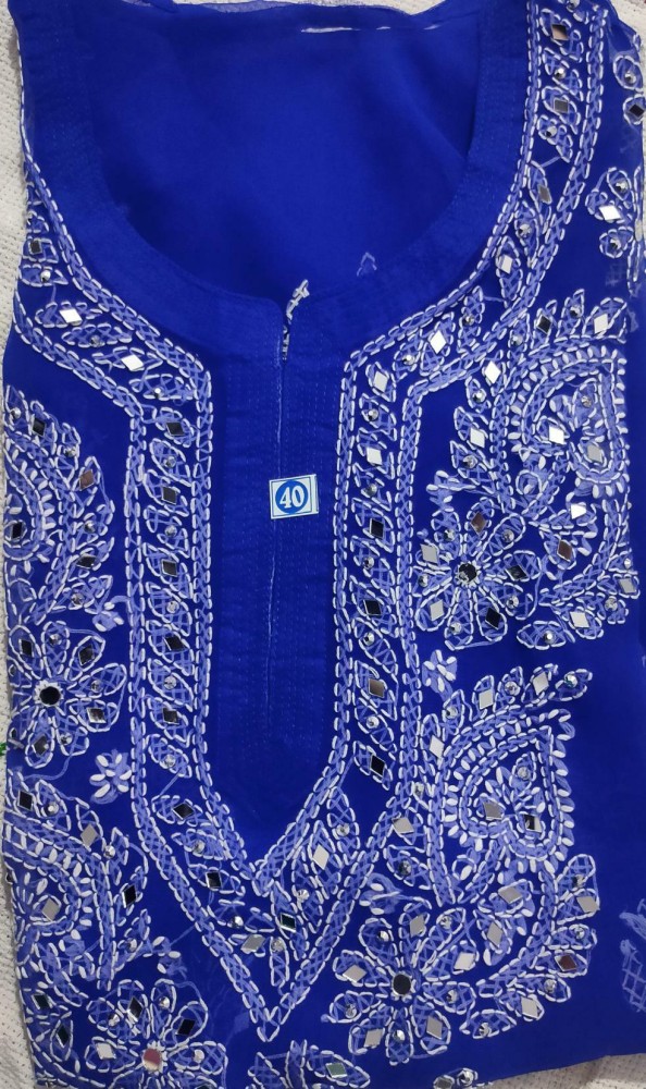 Chikankari Women Chikan Embroidery Straight Kurta Buy Chikankari