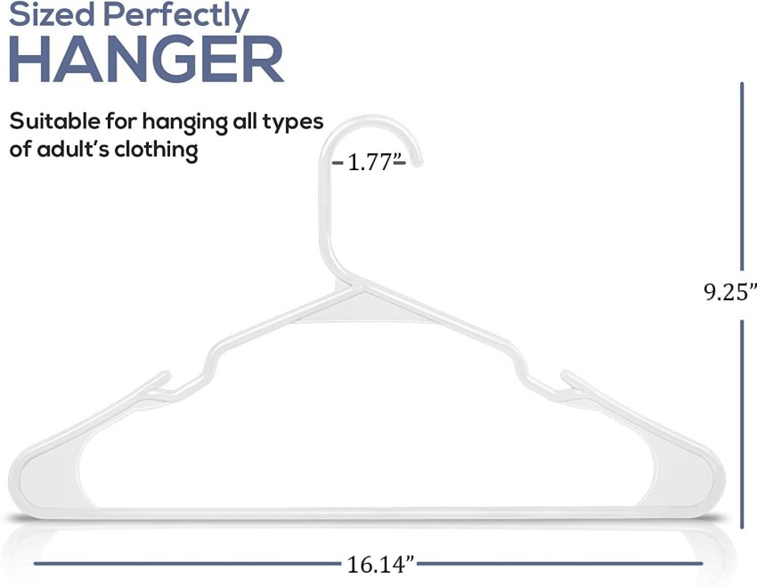 Kienlix Plastic Hangers Heavy Duty Dry Wet Clothes Hangers Plastic Dress  Pack of 2 Hangers For Dress - Price History