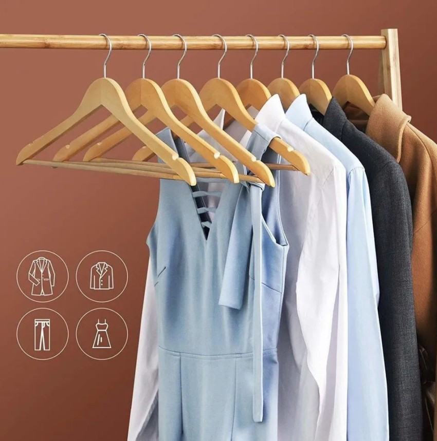 SHREE Wooden Shirt Pack of 20 Hangers For Shirt Price in India - Buy SHREE  Wooden Shirt Pack of 20 Hangers For Shirt online at