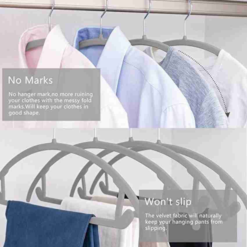 Zollyss Plastic Hangers Heavy Duty Dry Wet Clothes Hangers with Non-Slip  Pads Space Plastic Dress Pack of 2 Hangers For Dress Price in India - Buy  Zollyss Plastic Hangers Heavy Duty Dry