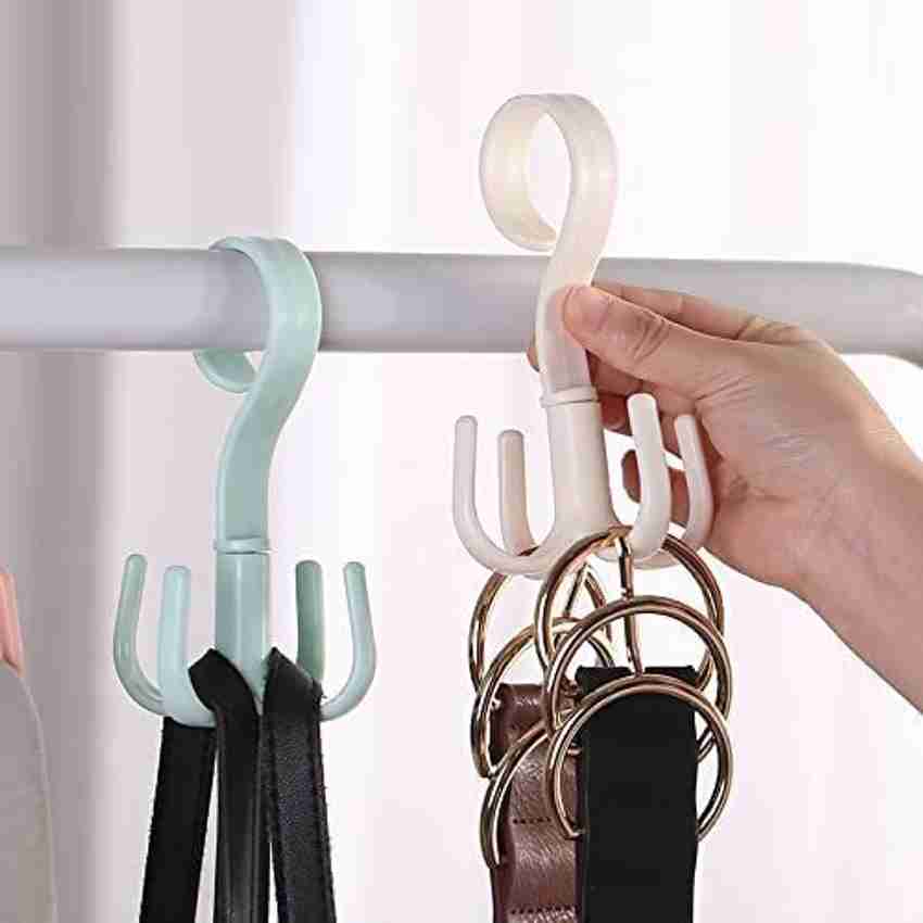 PTMBRA Belt Hanger Scarf Tie Rack Holder Hook for Closet Organizer 360 Degree Rotating Plastic Belt Pack of 2 Hangers For Belt Price in India Buy PTMBRA Belt Hanger Scarf Tie