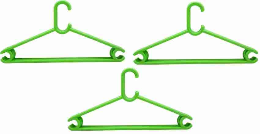 Homix Plastic Hanger Green Set of 12 Pieces Plastic Hangers Pack of 12 For  Shirt Plastic Shirt Pack of 12 Hangers For Shirt (Green)