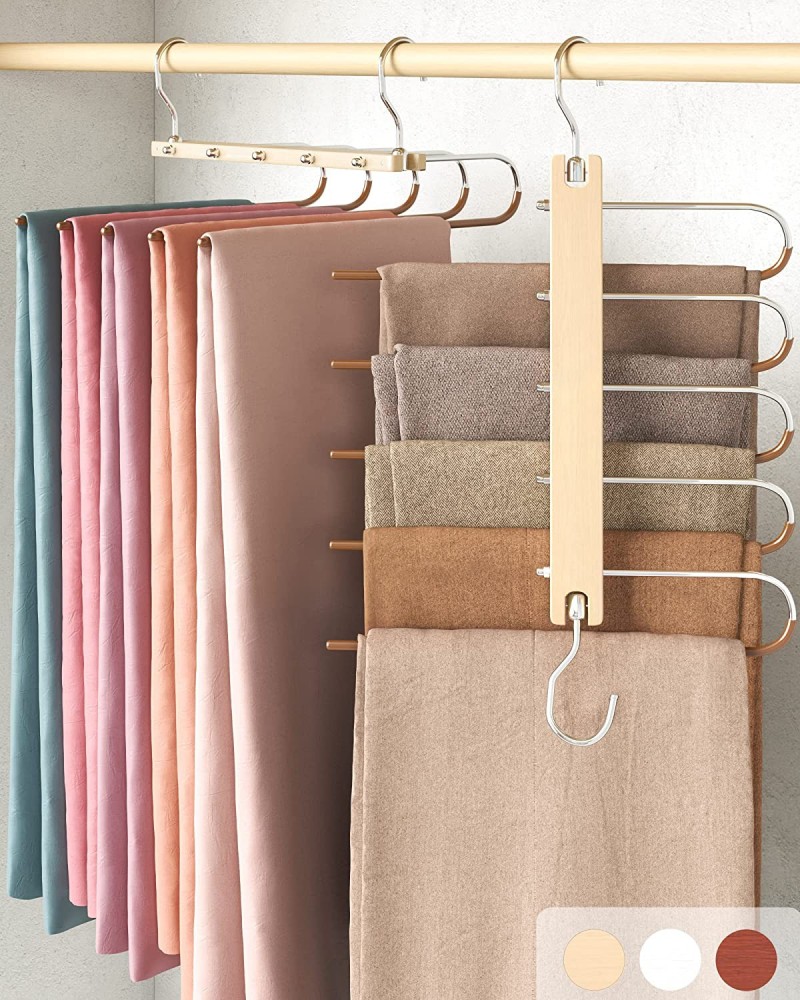Non Slip Pant Hangers  Trouser Hangers  Premium Wood Hangers  California  Closets