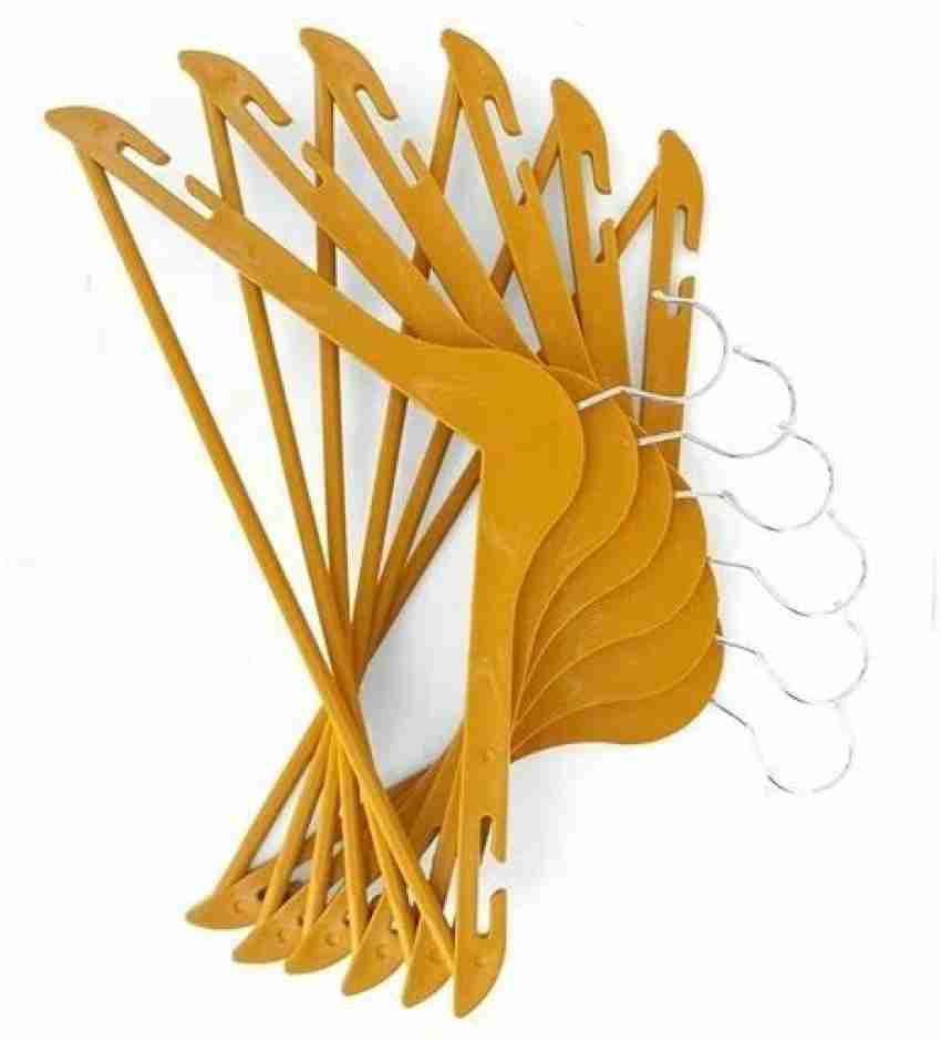 Shivaliya Plastic Hanger Non Slip Bar Cut Notches 360 Degree Swivel Hook  Hangers Ivory Colour