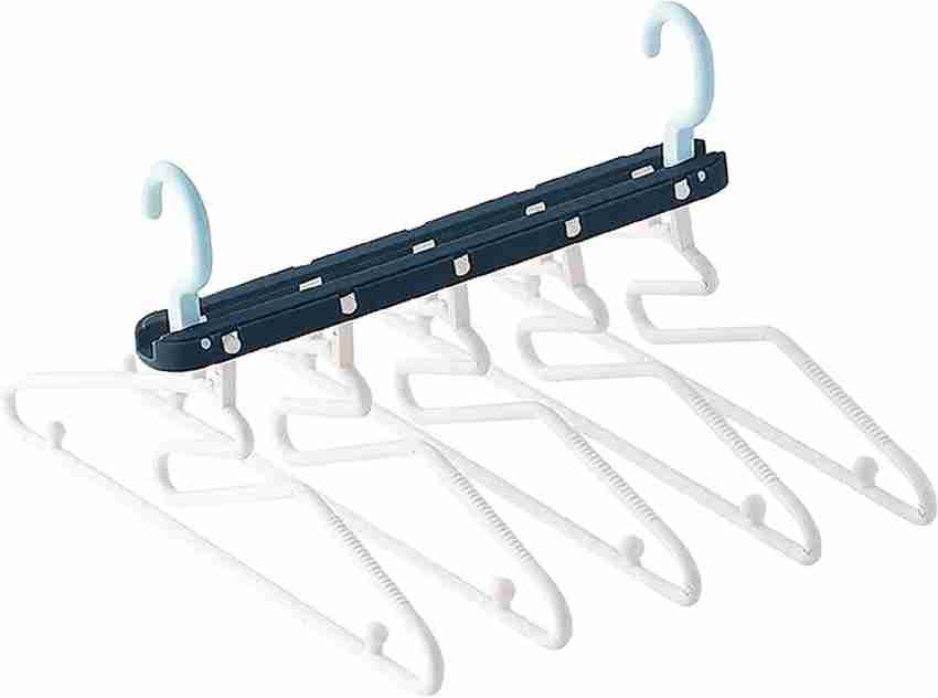 CROSSLINE 5 in 1 Foldable Hangers for Clothes Hanging Multi-Layer