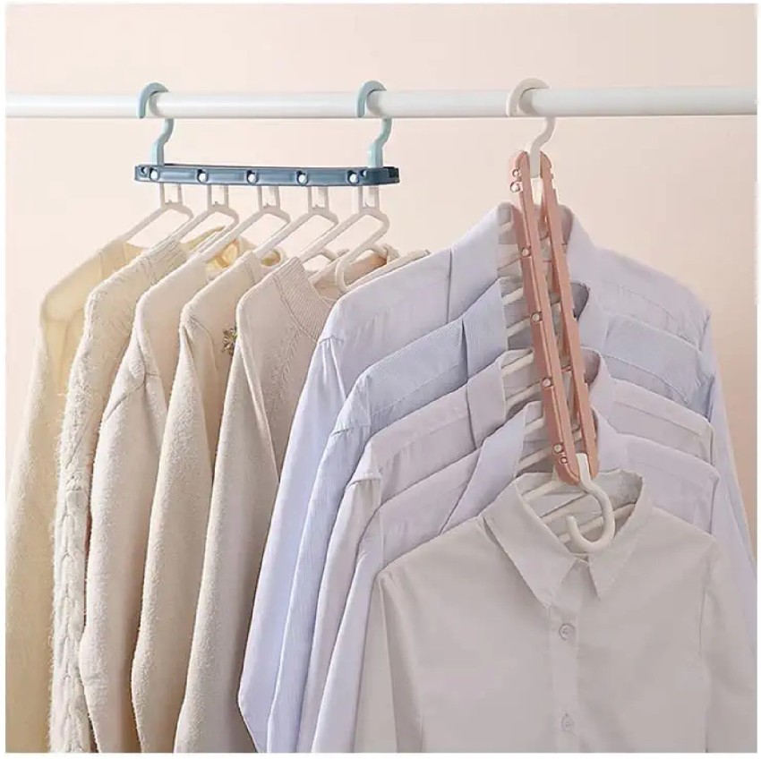 CROSSLINE 5 in 1 Foldable Hangers for Clothes Hanging Multi-Layer Multi  Purpose Pant Plastic Dress Hanger For Dress