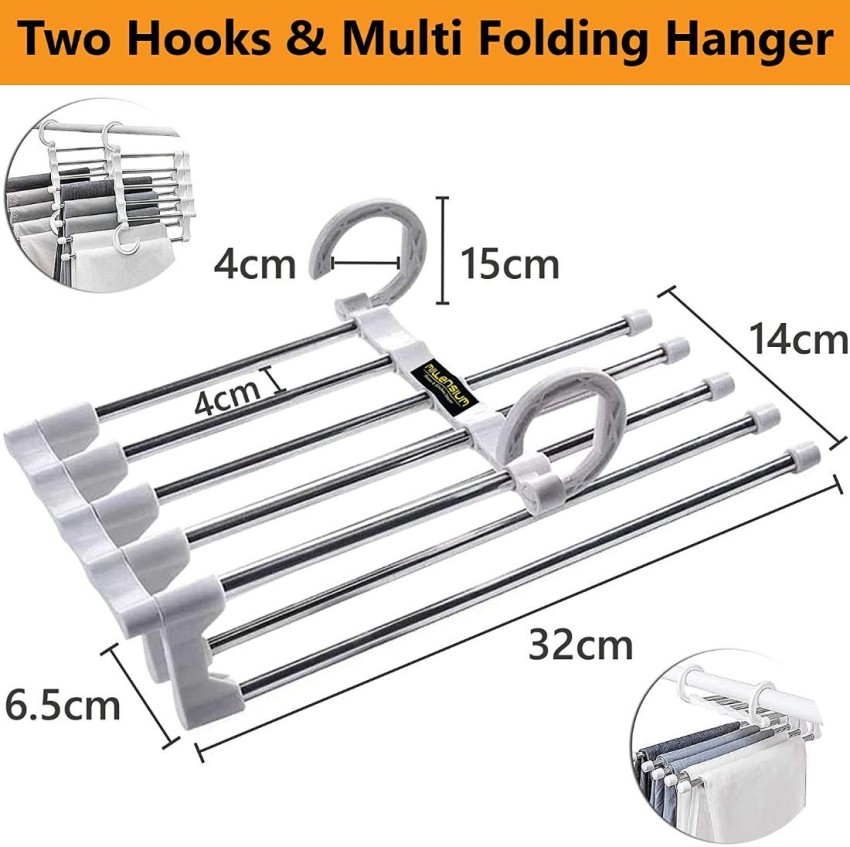 Buy MILLENSIUM Multipurpose 5 in 1 Hangers for Wardrobe Cloth