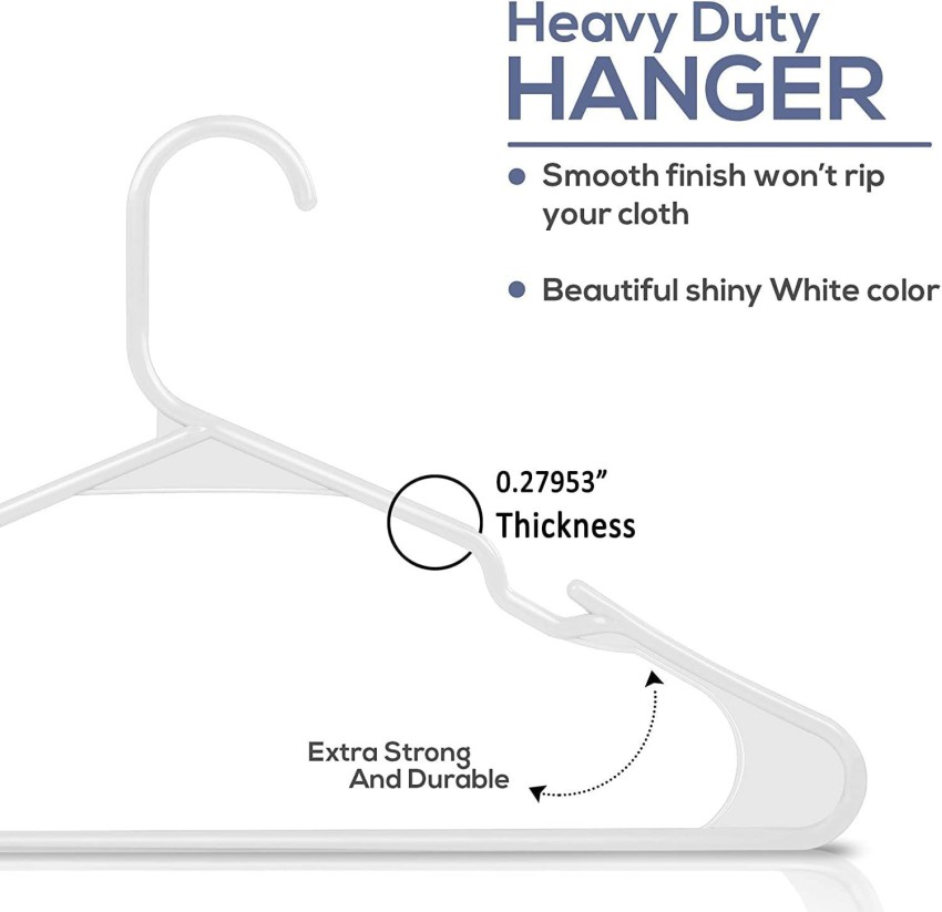 Kienlix Plastic Hangers Heavy Duty Dry Wet Clothes Hangers Plastic Dress  Pack of 2 Hangers For Dress - Price History