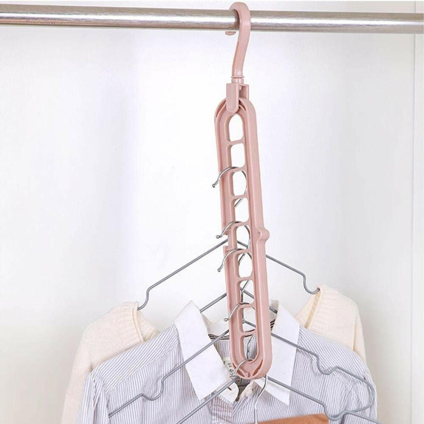 Space Saving Clothes Hanger 9 Holes Multifunctional Smart Closet