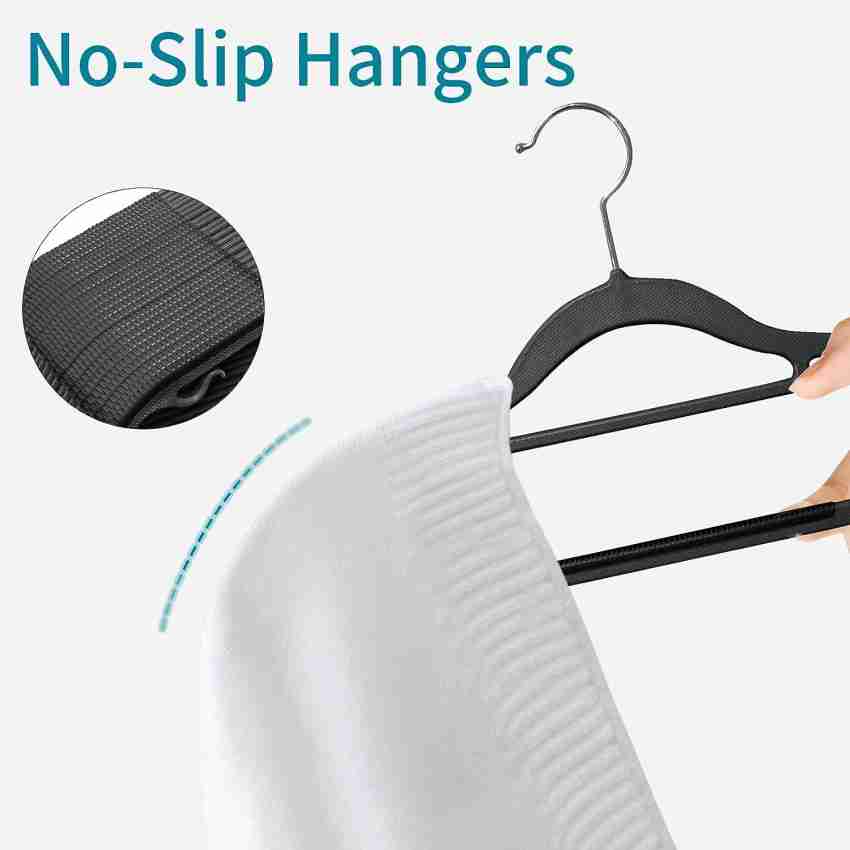 Zollyss Plastic Hangers Heavy Duty Dry Wet Clothes Hangers with Non-Slip  Pads Space Plastic Dress Pack of 2 Hangers For Dress Price in India - Buy  Zollyss Plastic Hangers Heavy Duty Dry
