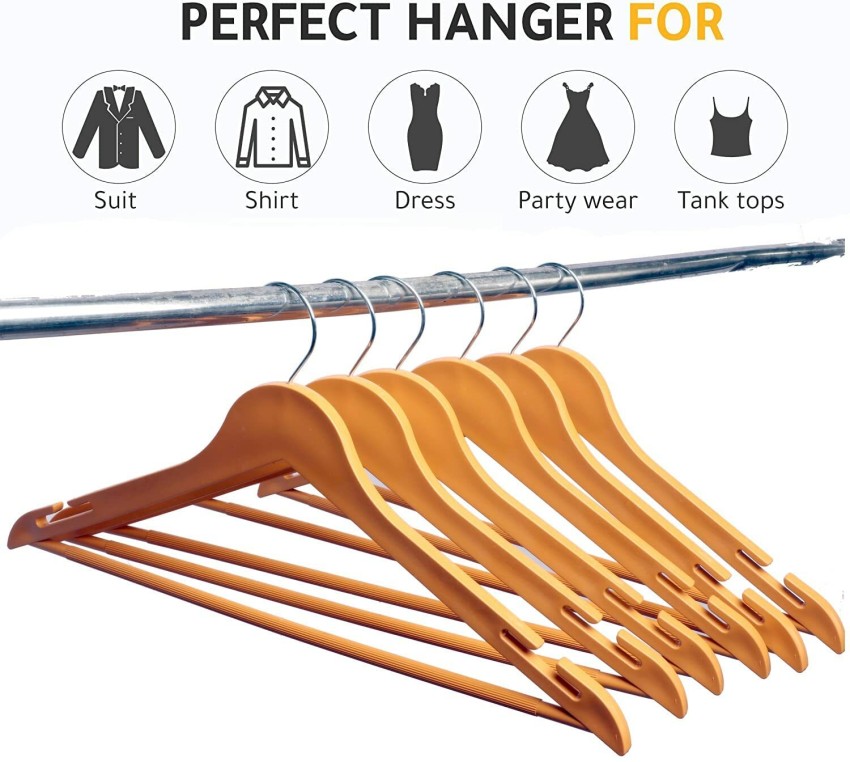 NIL PLASTIC Wooden Hanger for Clothes Hanging  Hangers for Wardrobe and  Cupboard Plastic Shirt Pack of 6 Hangers For Shirt Price in India - Buy NIL  PLASTIC Wooden Hanger for Clothes