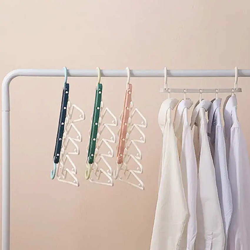 CROSSLINE 5 in 1 Foldable Hangers for Clothes Hanging Multi-Layer Multi  Purpose Pant Plastic Dress Hanger For Dress Price in India - Buy CROSSLINE  5 in 1 Foldable Hangers for Clothes Hanging