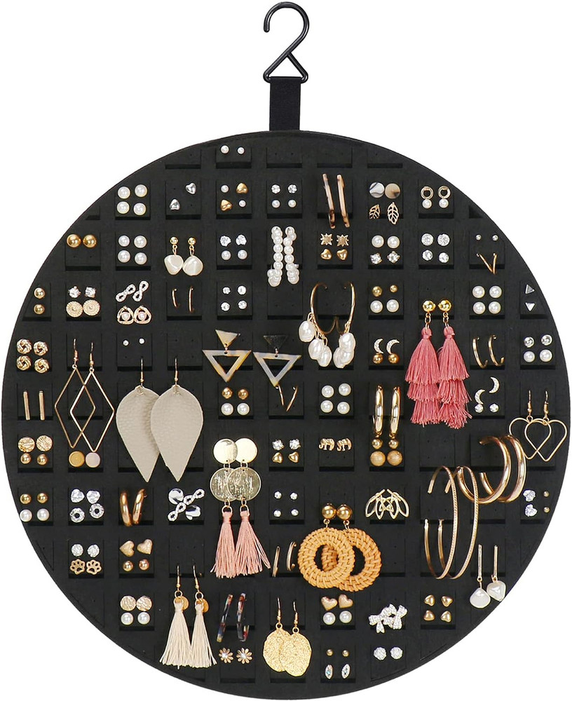ELEPHANTBOAT Earrings Organizer Wall Hanging Earrings Holder Hanger Soft Felt 14.5 Round Jewellery Organizer Price in India Buy ELEPHANTBOAT Earrings Organizer Wall Hanging Earrings Holder Hanger Soft...