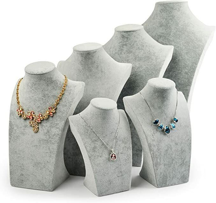 Grey necklace display discount