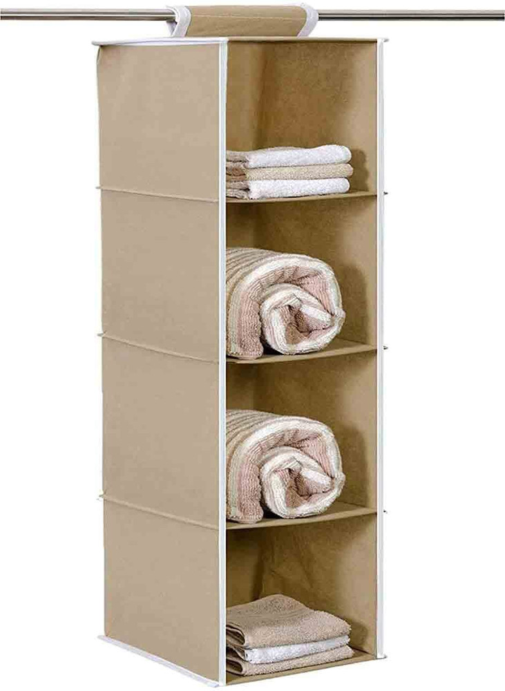 infinity craft Non Woven 4 Shelf Closet Hanging Organizer Clothes Storage Wardrobe Almirah Closet Organizer Price in India Buy infinity craft Non Woven 4 Shelf Closet Hanging Organizer Clothes Storage...