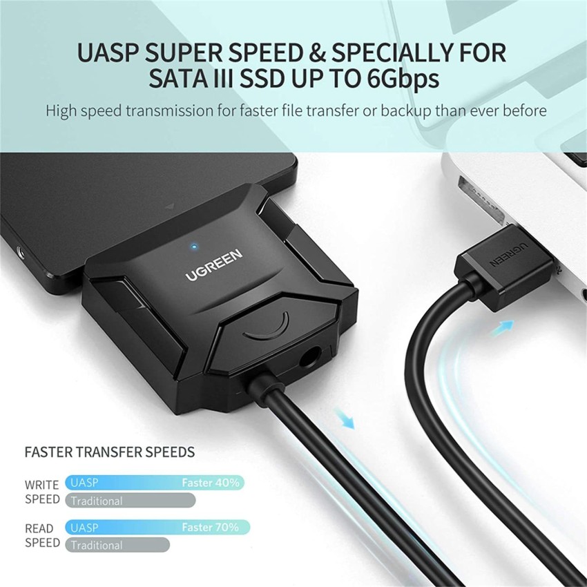 UGREEN USB to SATA Adapter, SATA to USB 3.0 Cable Hard Drive Adapter S