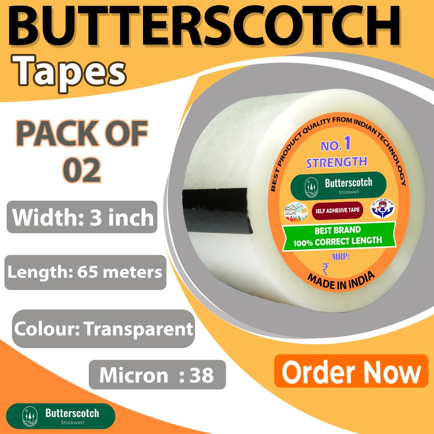 Buy Transparent Tape Online  BOPP Packing Transparent Tapes 24 mm / 1  Inches, 65 Meter Length x 40 Microns