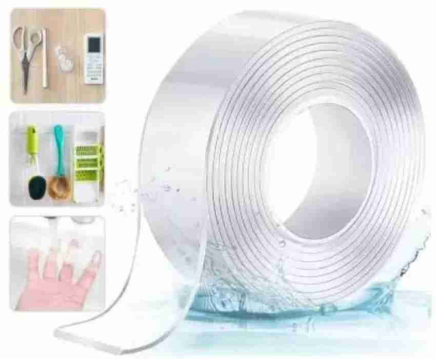 LandVK 3 Meter Double Sided Adhesive Silicon Tape  Transparent Adhesive  Heavy Duty, Heat Resistant, Multi-Functional Removable Washable Reusable  Anti-Slip Nano Tape 3 m Double-sided Tape Price in India - Buy LandVK