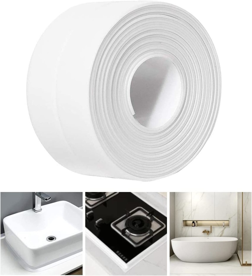 2 Roll 3.2M Waterproof Sealing Tape Bathroom Kitchen Caulk Strip Sink  Bathtub Sealer PVC Self