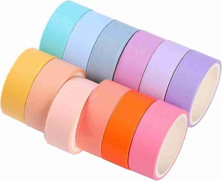apcatio 6 Pcs Basic Rainbow Masking Tape colorful Tapes for DIY