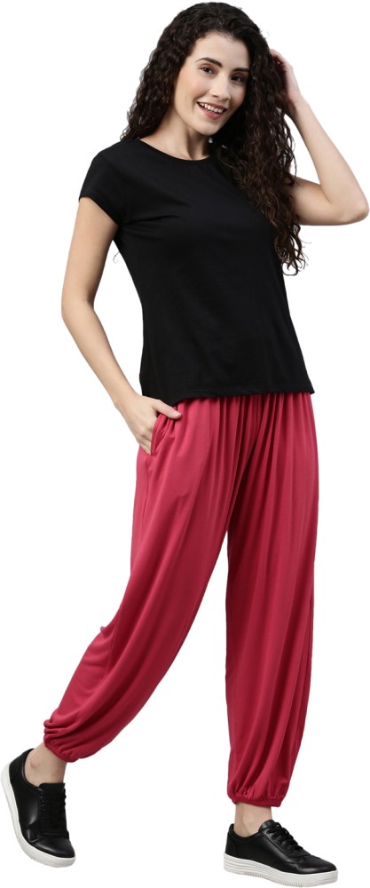 GO COLORS Solid Viscose Women Harem Pants - Buy GO COLORS Solid Viscose  Women Harem Pants Online at Best Prices in India