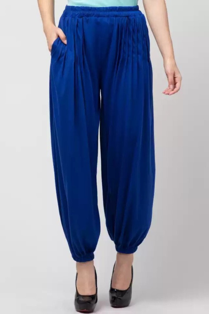 Buy DISOLVE Rayon Harem Pants Dhoti for Women Size (28 Till 34) (Printed  Dhoti Royal Blue) at Amazon.in