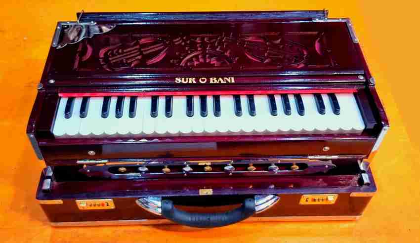 SUR O BANI SUR O BANI BASS MALE 2 LINE TEAK WOOD SPECIAL HARMONIUM Sur02 3.5 Octave Hand Pumped Harmonium Price in India Flipkart