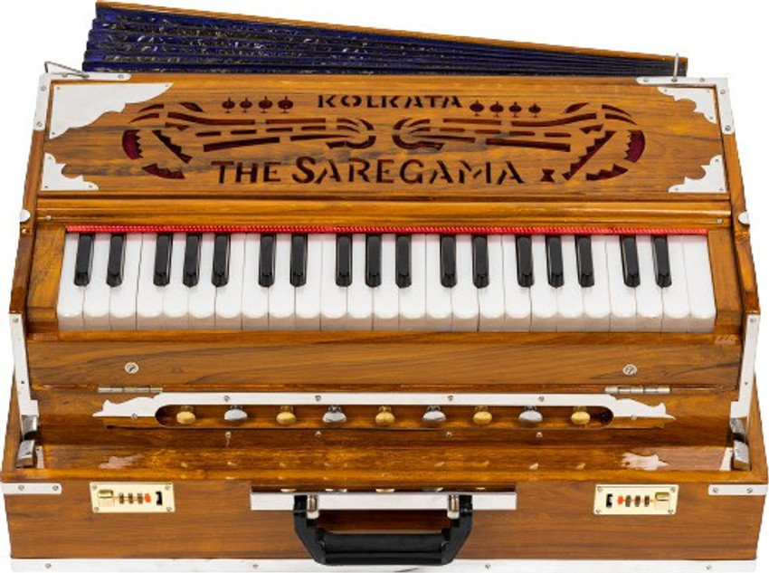 THE SA RE GA MA 2 LINE PORTABLE TEAK WOOD HARMONIUM 2 LINE