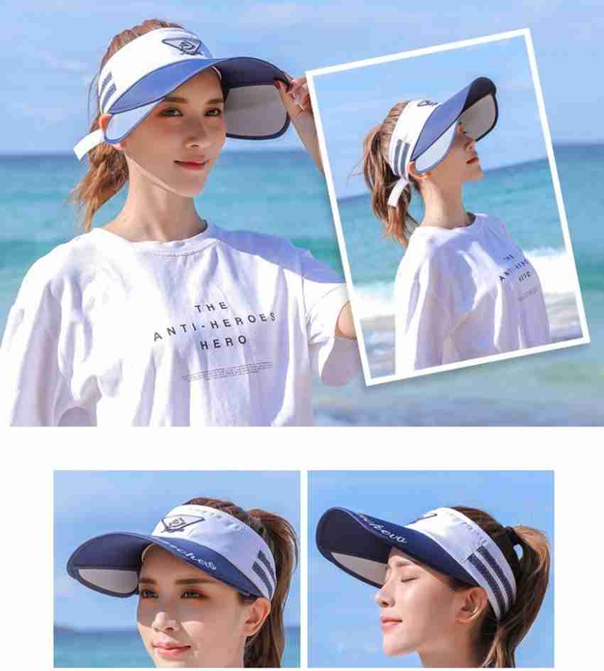 AlexVyan Sun Visor Cap 5.5 Wide Brim Summer Cap UV Protection Breathable  Beach Sun Hat Price in India - Buy AlexVyan Sun Visor Cap 5.5 Wide Brim  Summer Cap UV Protection Breathable
