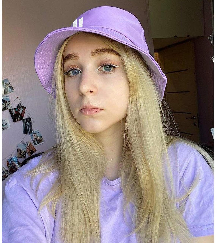 Purple bucket hat sales