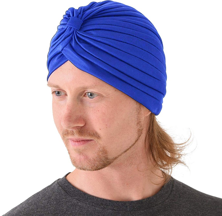 Vintage Turban  Pleated Polyester Turban