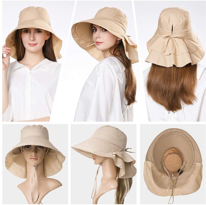 Zorbes Fashion Women Wide Brim Hat For Girl Women Uv Protection Summer Sun Hat