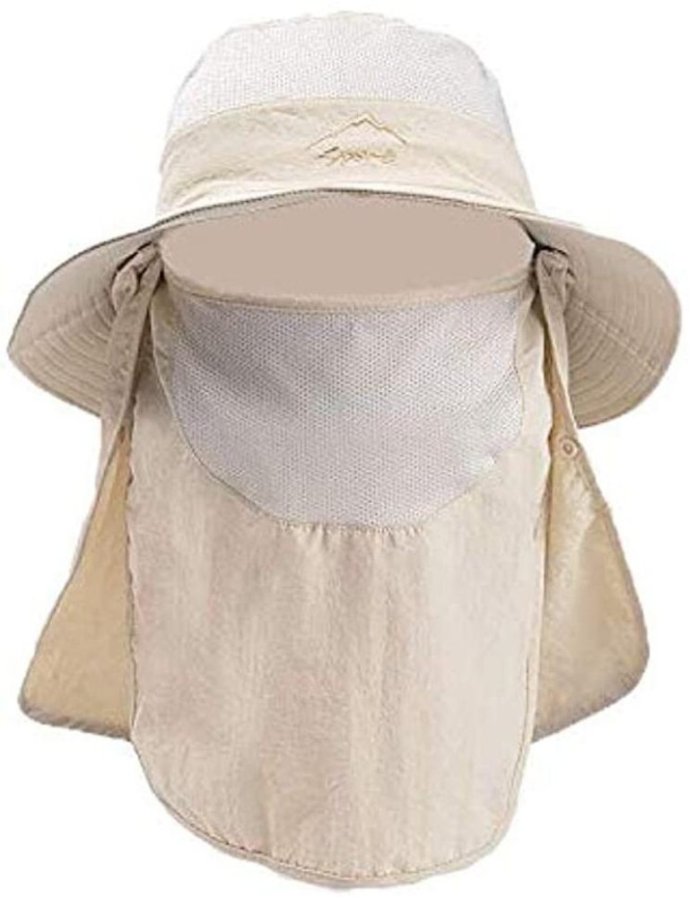 Men Women Bucket Boonie Fishing Sun Hat Cap Summer Outdoor Neck Cover Face  Flap