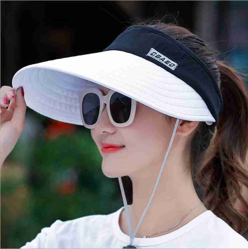 AlexVyan Sun Visor Cap 5.5 Wide Brim Summer Cap UV Protection