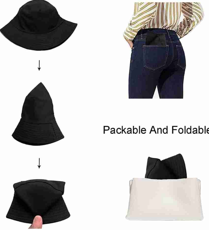 Bucket Hat 100% Cotton Packable Summer Travel Cap Sun hat for Men and Women  Dark Green L/XL 