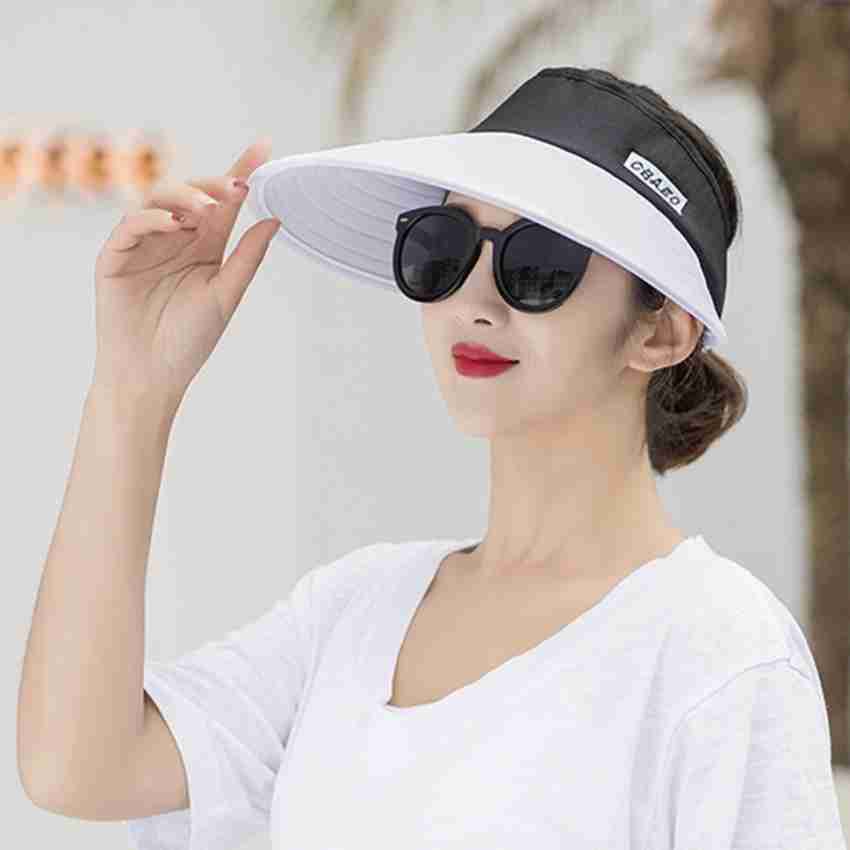 AlexVyan Sun Visor Cap 5.5 Wide Brim Summer Cap UV Protection Breathable Beach  Sun Hat Price in India - Buy AlexVyan Sun Visor Cap 5.5 Wide Brim Summer  Cap UV Protection Breathable