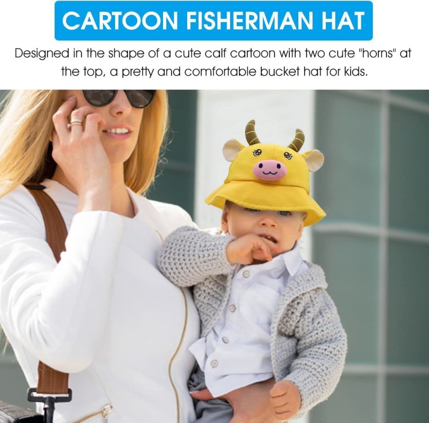 PALAY Bucket Hat for Kids,Cotton Kid Hat for 2-5 Year-Old Kids,Cartoon Calf  Hat Price in India - Buy PALAY Bucket Hat for Kids,Cotton Kid Hat for 2-5  Year-Old Kids,Cartoon Calf Hat online