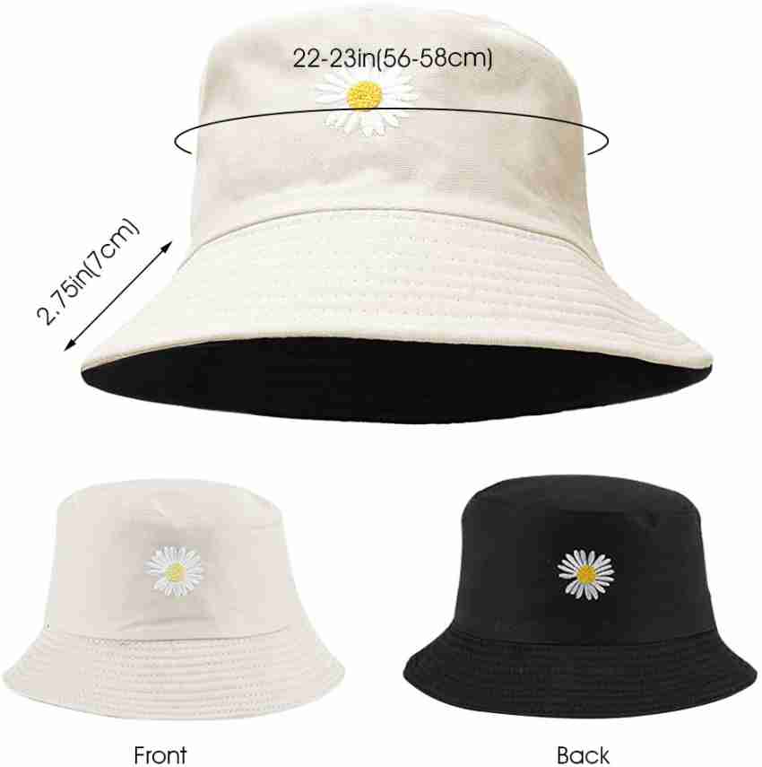Palay Women Bucket Hat Foldable Cotton Sun Beach Hat Fisherman Hat Casual Outdoor Cap