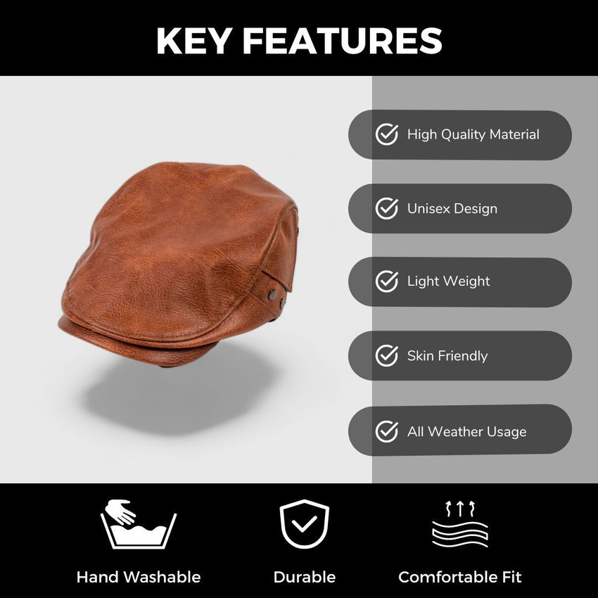 CHOKORE PU Leather Ivy Cap with Rivet Detailing Price in India Buy CHOKORE PU Leather Ivy Cap with Rivet Detailing online at Flipkart